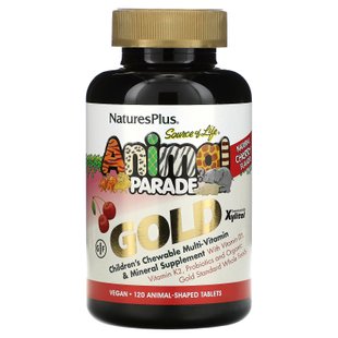 Мультивитамины для детей Nature's Plus (Animal Parade Gold) 120 жевательных таблеток со вкусом вишни купить в Киеве и Украине