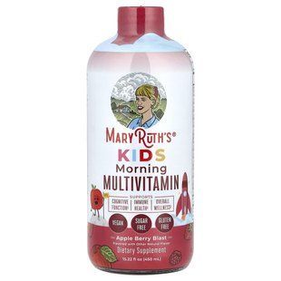 MaryRuth's, Kids Morning Multivitamin, Apple Berry Blast, 15.22 fl oz (450 ml) купить в Киеве и Украине