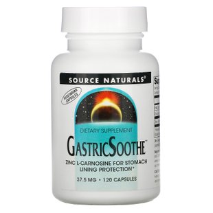 Желудочный успокоитель, GastricSoothe, Source Naturals, 37,5 мг, 120 капсул купить в Киеве и Украине