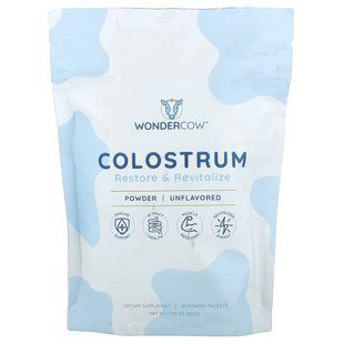 Wondercow, Colostrum Powder, Unflavored, 30 Packets, 0.07 oz (2 g) Each купить в Киеве и Украине