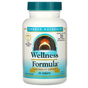 Защитный комплекс трав для поддержки иммунитета, Wellness Formula, Source Naturals, 90 таблеток купить в Киеве и Украине