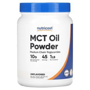 Nutricost, MCT Oil Powder, Unflavored, 16 oz (454 g) купить в Киеве и Украине