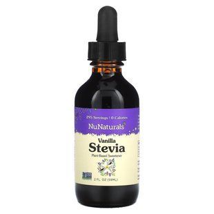 Стевия, экстракт, вкус ванили, NuStevia, NuNaturals, 59 мл купить в Киеве и Украине