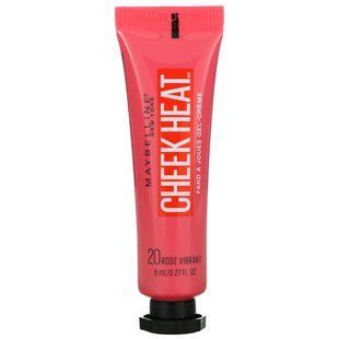 Maybelline, Cheek Heat, gel-cream blush, blush with roses, 0.27 liquid ounces (8 ml)