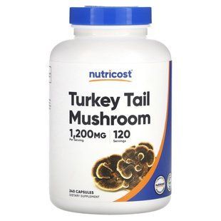 Nutricost, гриб трутовик різнокольоровий, 1200&nbsp;мг, 240&nbsp;капсул (600&nbsp;мг у капсулі)