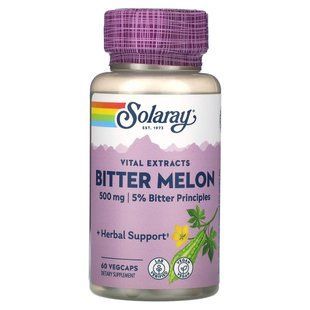 Solaray, Vital Extracts, гірка диня, 500 мг, 60 капсул VegCap