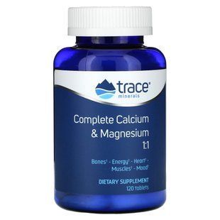 Trace Minerals &reg;, Комплекс кальцію та магнію, 1:1, 120 таблеток