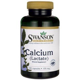 Calcium Lactate, Swanson, 100 mg, 100 capsules