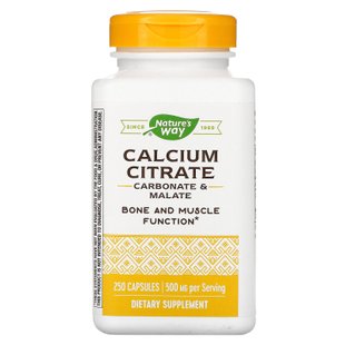 Кальций Цитрат Nature's Way (Calcium Citrate) 500 мг 250 капсул купить в Киеве и Украине