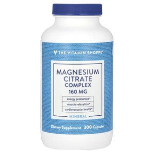 The Vitamin Shoppe, Magnesium Citrate Complex, 160 mg, 300 Capsules купить в Киеве и Украине