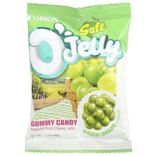 Orion, Soft O'Jelly Gummy Candy, Green Grape, 2.33 oz (66 g) купить в Киеве и Украине