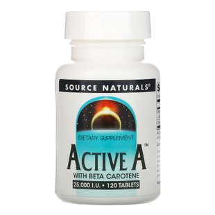 Витамин А Source Naturals (Active A) 25000 МЕ 120 таблеток купить в Киеве и Украине