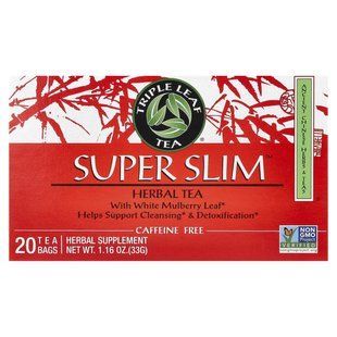 Супер схуднення, без кофеїну, Triple Leaf Tea, 20 пакетиків, 1,4 унції (40 г)