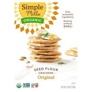 Simple Mills, Крекеры из органической муки, оригинальные, 4,25 унции (120 г) купить в Киеве и Украине