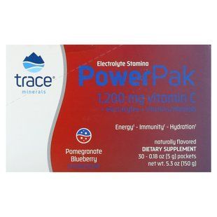 Витамин&nbsp;C&nbsp;+&nbsp;электролиты&nbsp;+&nbsp;мультивитамины Trace&nbsp;Minerals (Power&nbsp;Pak)&nbsp;Гранат/Черника&nbsp;30&nbsp;саше купить в Киеве и Украине