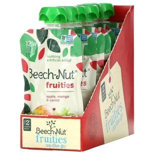 Beech-Nut, Fruities, Stage 2, яблоко, манго и морковь, 12 пакетиков по 99 г (3,5 унции) купить в Киеве и Украине