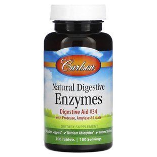 Carlson, Natural Digestive Enzymes, 100 Tablets купить в Киеве и Украине