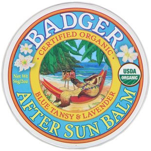 Бальзам после загара пижма и лаванда органический Badger Company (After Sun Balm) 56 г купить в Киеве и Украине