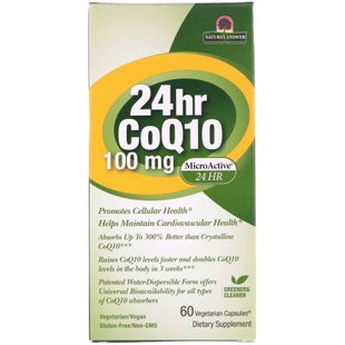 Коэнзим Q10 24 Часа Genceutic Naturals ( CoQ10 24 hr) 100 мг 60 капсул купить в Киеве и Украине