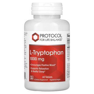 Protocol for Life Balance, L-Tryptophan, 1,000 mg, 60 Tablets купить в Киеве и Украине