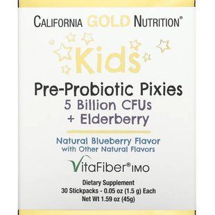 Kids Pre-Probiotic Pixies 5 Billion CFUs + Elderberry Natural Blueberry Flavor