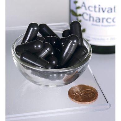 Активоване вугілля, Activated Charcoal, Swanson, 260 мг, 120 капсул купить в Киеве и Украине