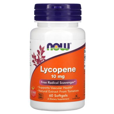 Ликопин Now Foods (Lycopene) 10 мг 60 гелевых капсул купить в Киеве и Украине