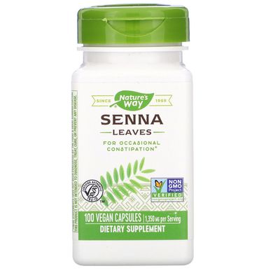 Сенна, Senna, Nature's Way, листя, 450 мг, 100 капсул