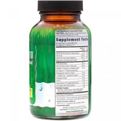Комплекс для холестерину та серця Irwin Naturals (Heart-Q10 Cholesterol & Heart) 84 мʼякі капсули з рідким наповнювачем