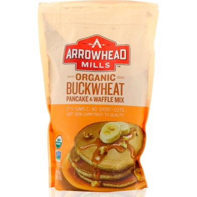 Гречана суміш для млинців і вафель органік Arrowhead Mills (Pancake and Waffle Mix) 737 г