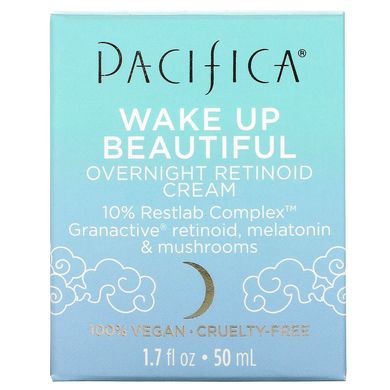 Pacifica, Wake Up Beautiful, нічний крем із ретиноїдами, 1,7 рідких унцій (50 мл)