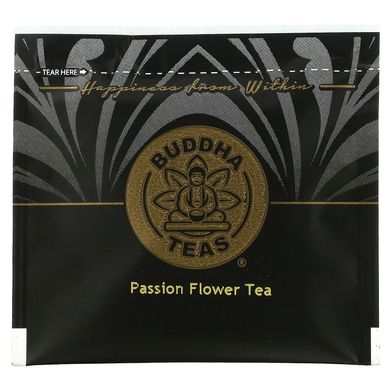 Buddha Teas, Органічний трав'яний чай, квітка пристрасті, 18 чайних пакетиків, 0,95 унції (27 г)