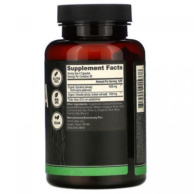 Спирулина и Хлорелла Onnit (Spirulina + Chlorella) 80 капсул купить в Киеве и Украине