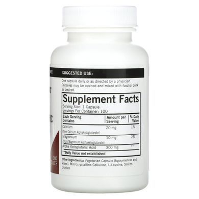 Альфа-кетоглутаровая кислота Kirkman Labs (Alpha-Ketoglutaric Acid) 300 мг 100 капсул купить в Киеве и Украине