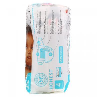 Підгузки, Honest Diapers, Розмір 4, 22 - 37 фунтів, космічна подорож, The Honest Company, 23 підгузника