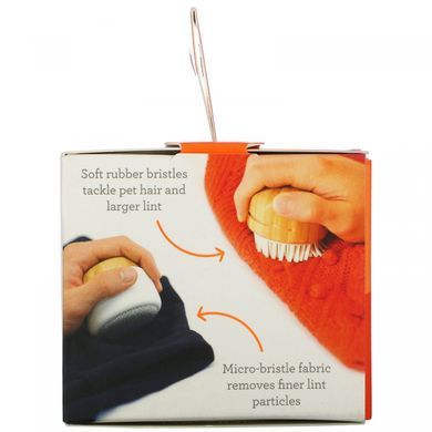 Засіб для видалення ворсу 2-в-1, білий, Fuzz Off, 2-in-1 Lint Remover, White, Full Circle, 1 пензлик