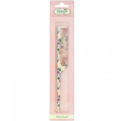 Tail Comb, fabulously floral, The Vintage Cosmetic Co., 1 piece.