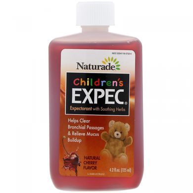 for children, herbal expectorant, natural cherry flavor, 125 ml