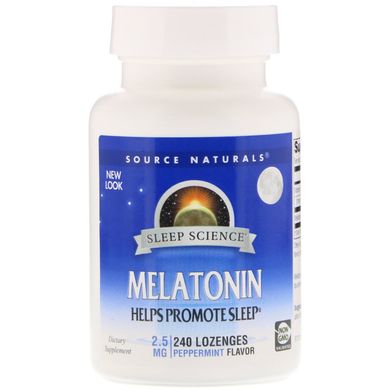Мелатонін захист сну Source Naturals (Melatonin) зі смаком м'яти 2.5 мг 240 льодяників