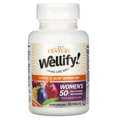 Wellify, для жінок старше 50 років, мультивітаміни і мультімінерали, 21st Century, 65 таблеток