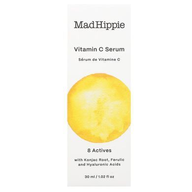 Serum of Vitamin C, Mad Hippie Skin Care Products, 8 active ingredients, 1.02 fluid ounces (30 ml)