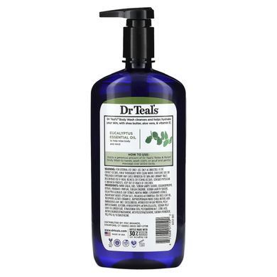 Dr. Teal's, Body Wash With Pure Epsom Salt, Eucalyptus & Spearmint, 24 fl oz (710 ml) купить в Киеве и Украине