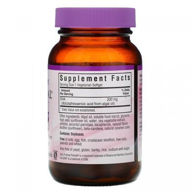 Prenatal DHA Bluebonnet Nutrition (Prenatal Gentle DHA) 200 mg 60 capsules