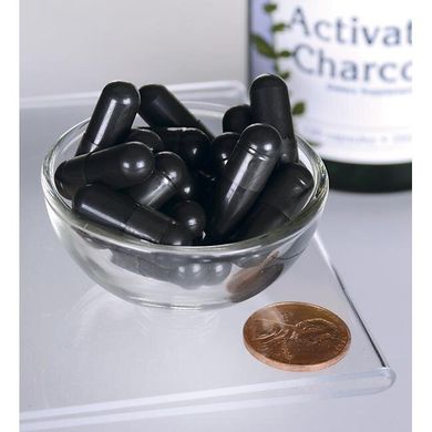 Активоване вугілля, Activated Charcoal, Swanson, 260 мг, 120 капсул