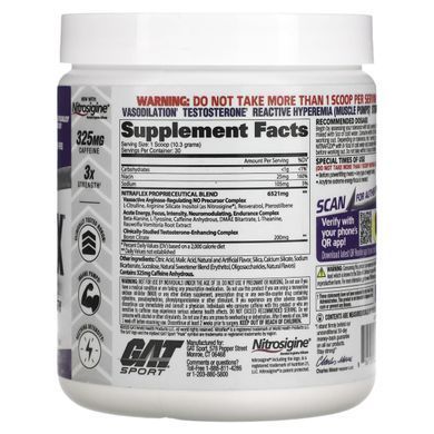 Nitraflex, Grape, Nitraflex, Grape, GAT, 300 g