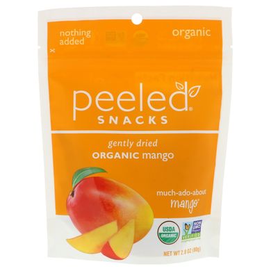 М'яко висушене органічне манго, Peeled Snacks, 2,8 унції (80 г)