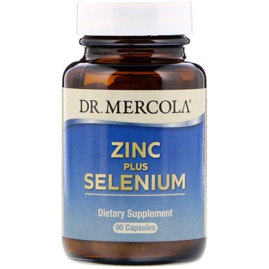 Цинк плюс селен, Zinc Plus Selenium, Dr Mercola, 90 капсул