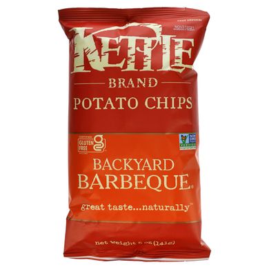 Картопляні чіпси зі смаком барбекю, Kettle Foods, 5 унцій (142 г)