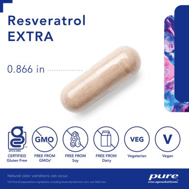 Ресвератрол Pure Encapsulations (Resveratrol Extra) 60 капсул купить в Киеве и Украине