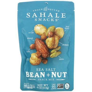 Sahale Snacks, Суміш для снеків, морська сіль та горіхи, 4 унції (113 г)